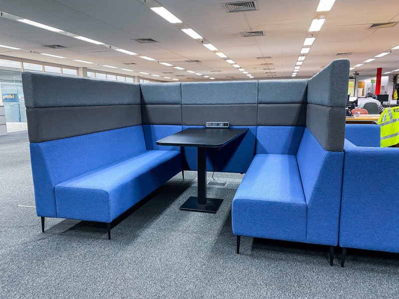 private booth seating office design